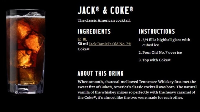  Jack & Coke官方配方