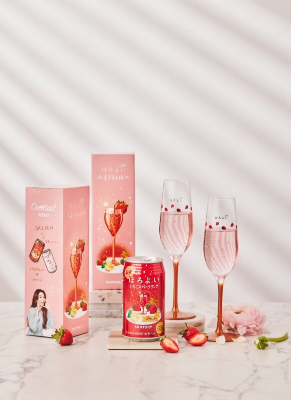 HOROYOI微醉-草莓奢華氣泡香檳杯情境照