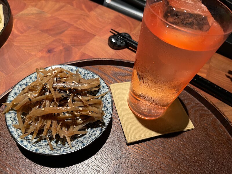 苦柑泡酒 X 麻炒蒡菜