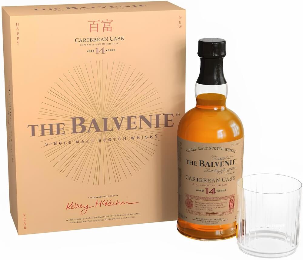The-Balvenie百富14年加勒比海蘭姆桶單一麥芽威士忌-新年限量禮盒
