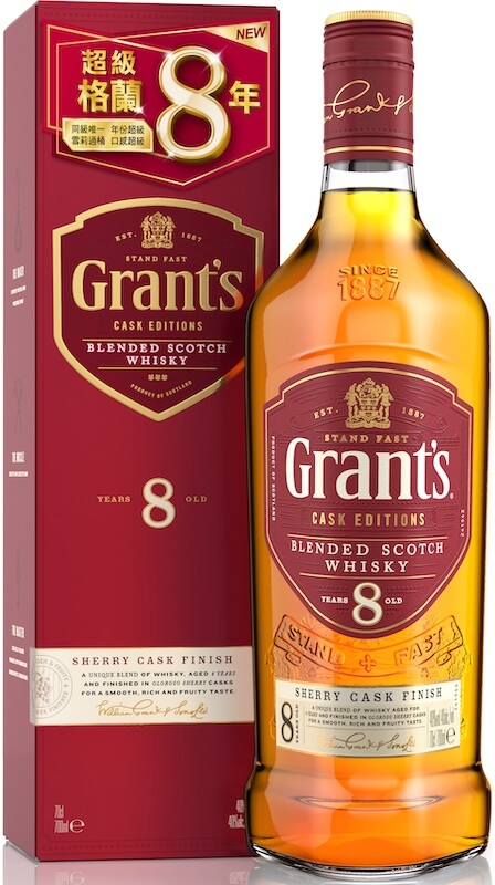 格蘭父子獻上新年臻選威士忌_格蘭8年雪莉風味桶蘇格蘭威士忌