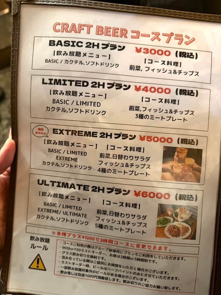 CRAFT-BEER-BAR-IBREW-Akiba-暢飲方案酒單