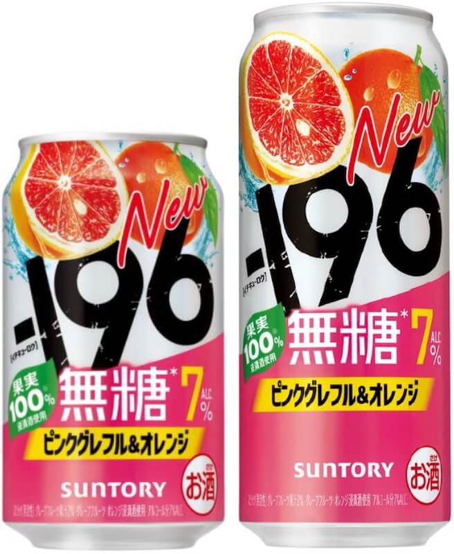 三得利-196無糖-葡萄柚柳橙-350ml、500ml